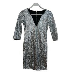 Guess Silver Garnet Mini Sequin Dress Brand New with Tags Size: Small